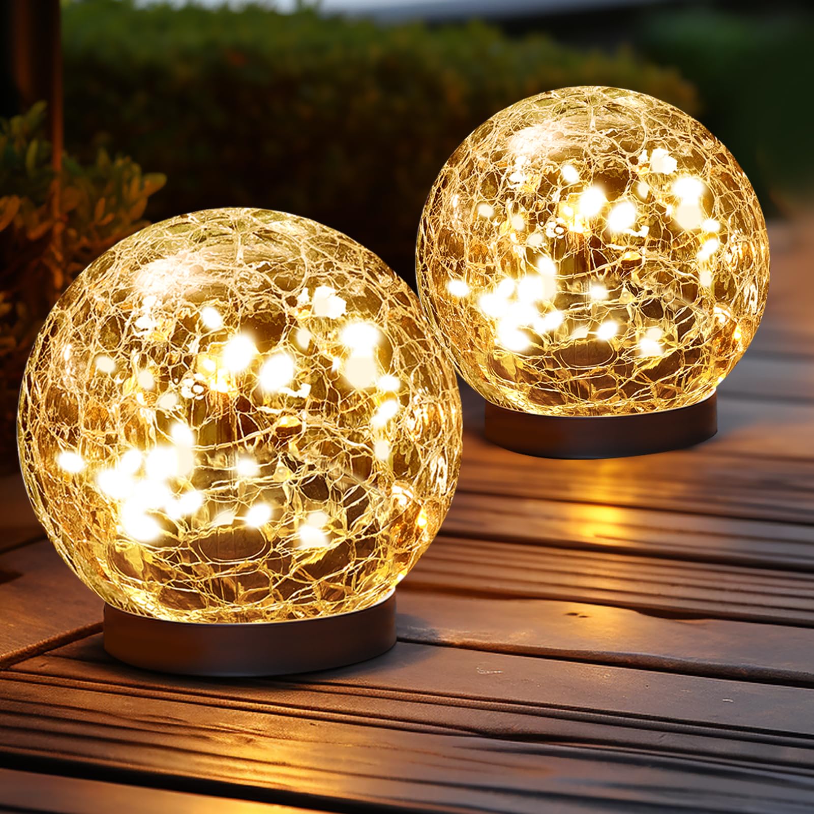 🔥Mother's Day Sale - 50% OFF🔥Cracked Glass Ball Solar Lights