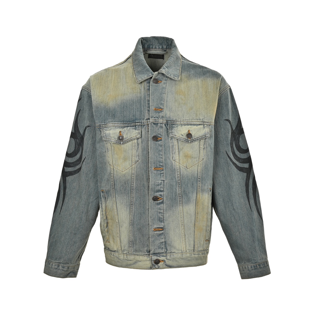 Balenciaga 24Fw Y2K totem denim jacket
