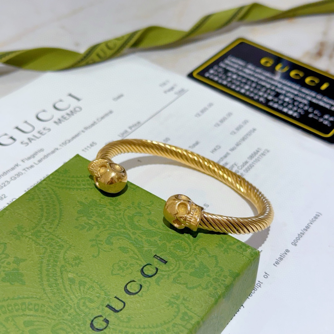 Gucci Wire Skull Bracelet