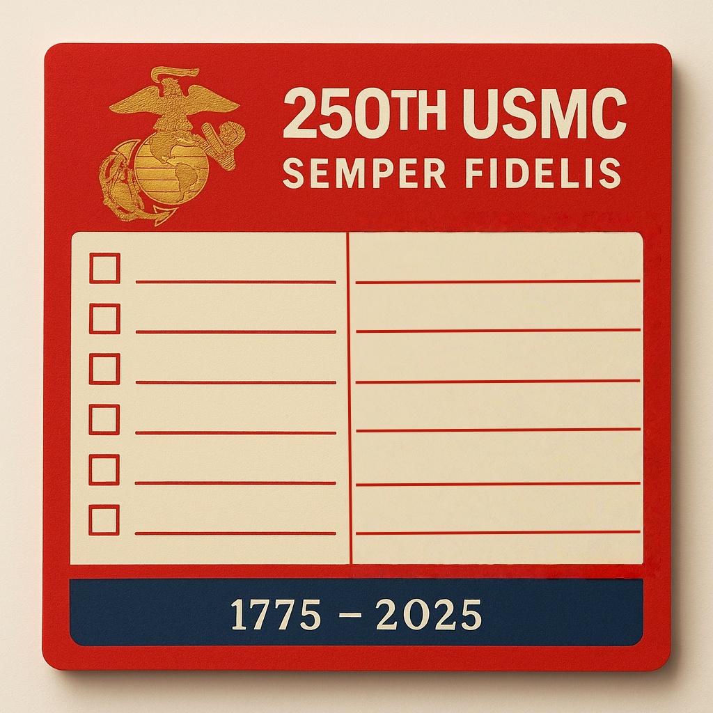 USMC 250th Anniversary Sticky Notes