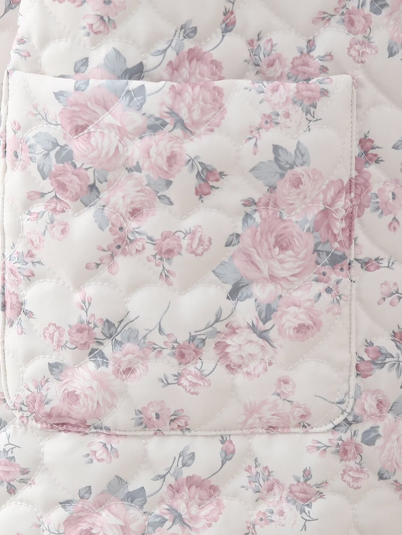 Spring Women Clothing Cream Floral Love Chic Cotton Clothing Cotton Coat