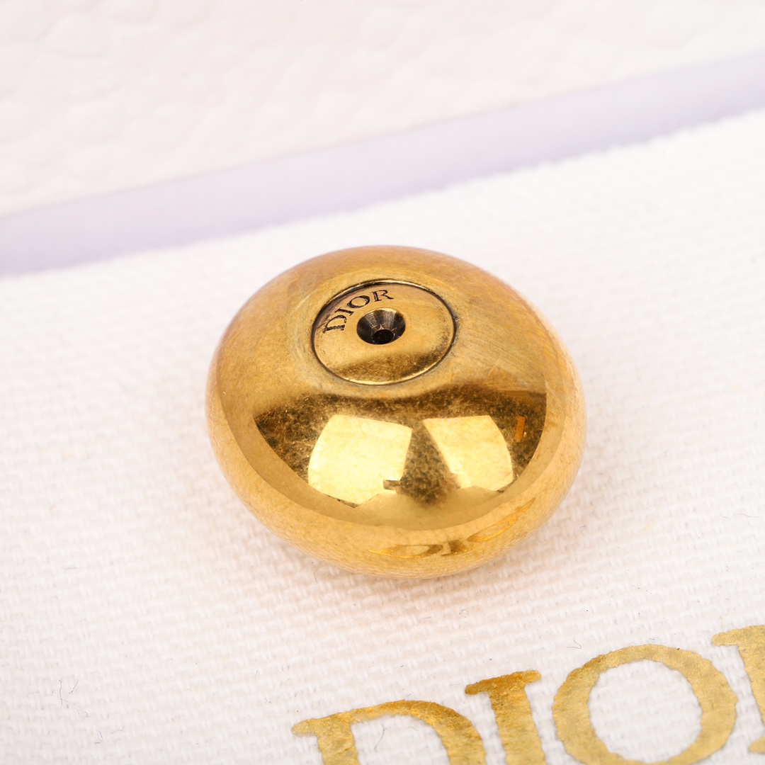 Dior Vintage Golden Egg Earrings