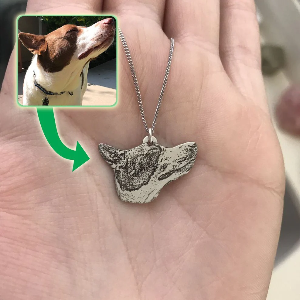 Personalized Custom Pet Photos Keychain Or Necklace