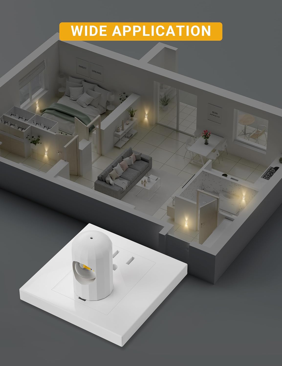 💡💡6-Pack LED Night Light Plug-in Wall Outlet Light
