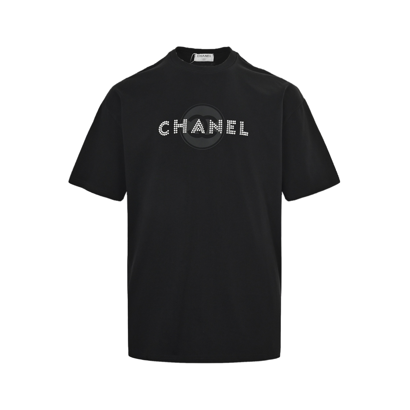 Chanel 25ss pearl circle letter logo short sleeve