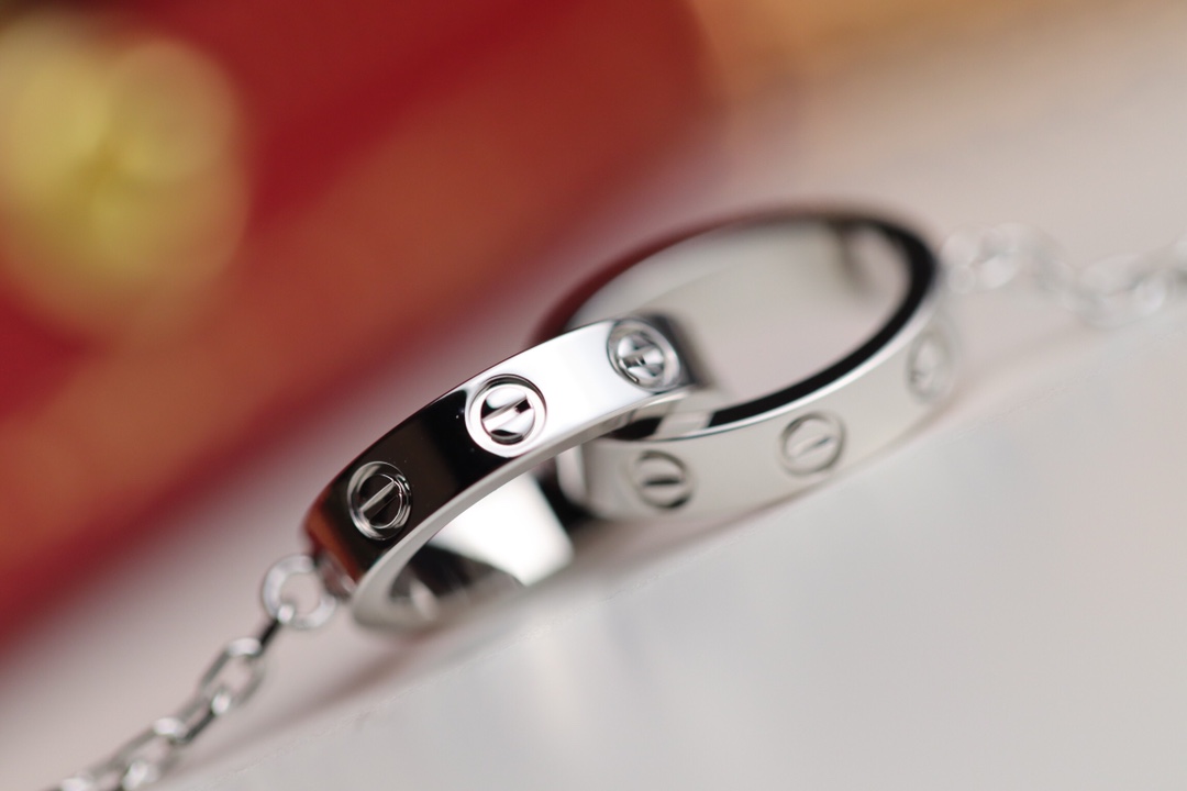 Cartier double ring necklace