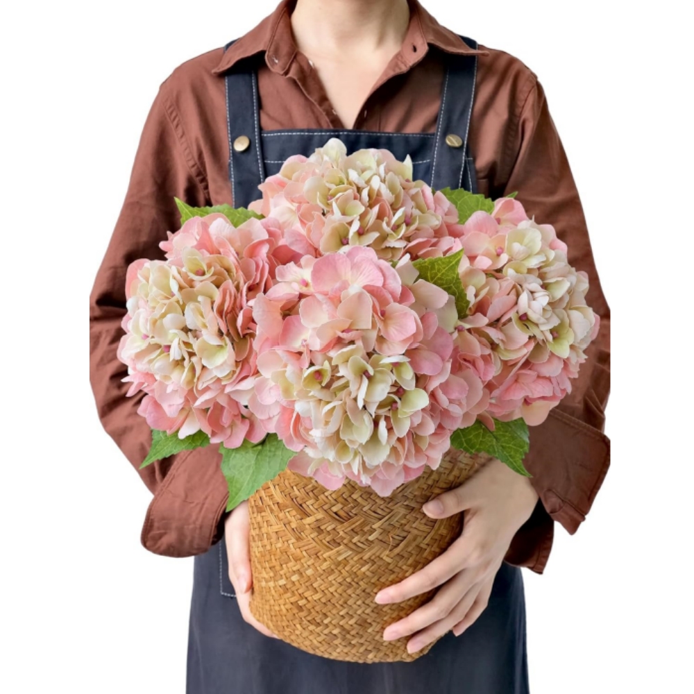 On Sale🔥21inch Outdoor Real Touch Artificial Hydrangea💐☀️UV resistant, Waterproof，Windproof🌪️(🎉Tips: 4 Píece Fills A Flower Pot)