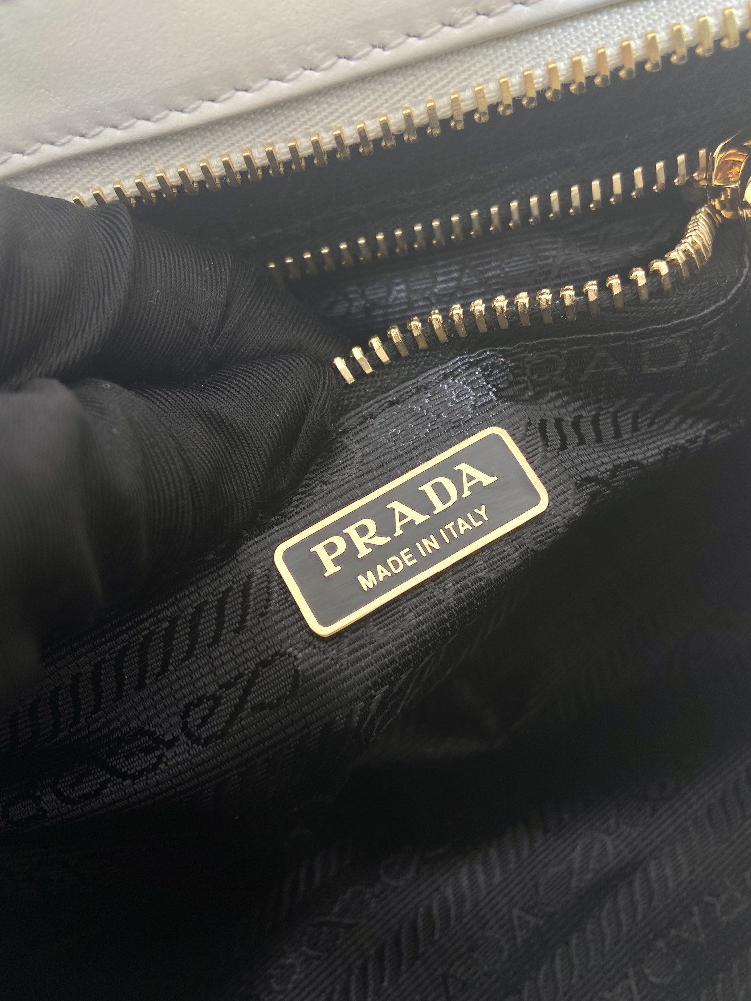 Prada LusSolf Oiled Wax Leather Shoulder Bag 1BA215