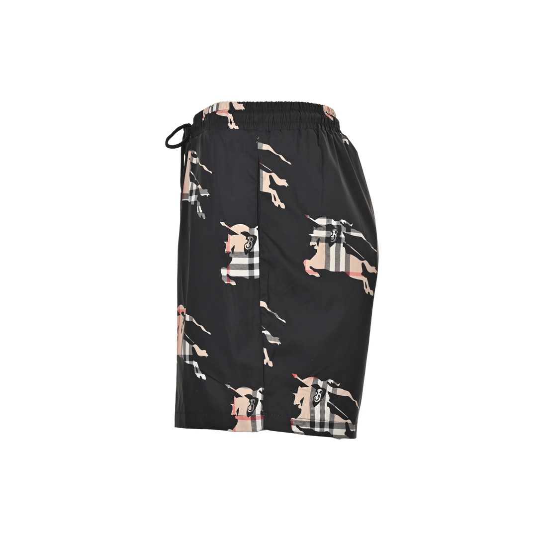 Burberry 24ss check horse beach shorts