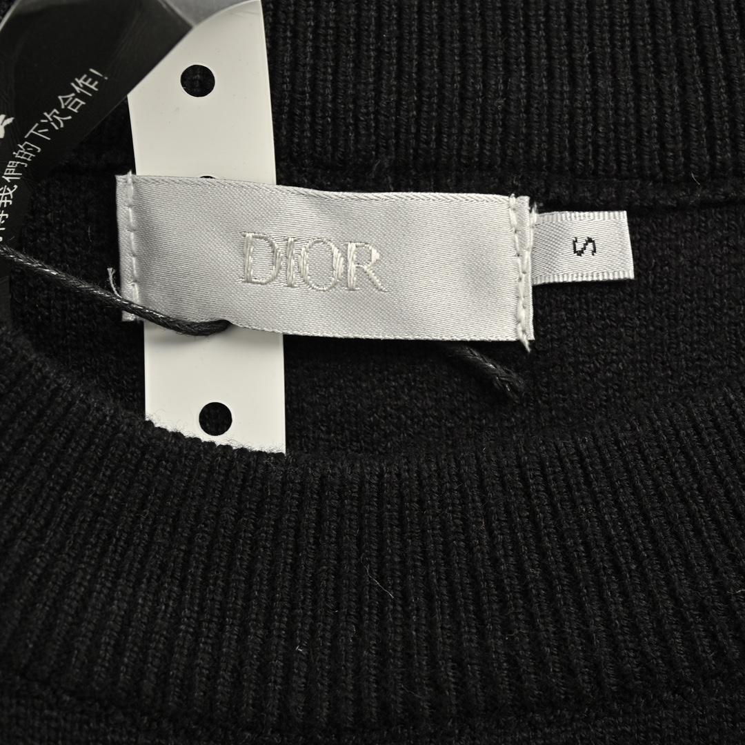 Dior 24Fw pocket monogram patch knitted pullover sweater