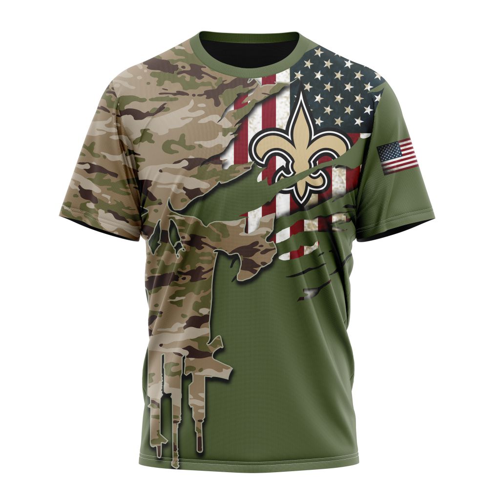NEW ORLEANS SAINTS 3D HOODIE VETERANS DAY