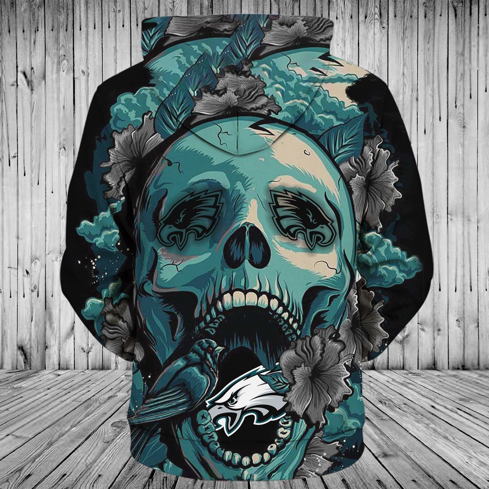 EAGLES HOODIE 3D FLOWER 25