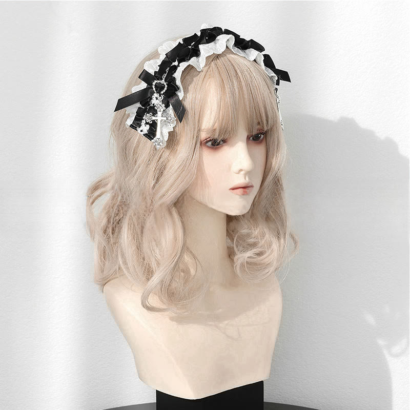 Nun Cross Slit Lingerie Dress