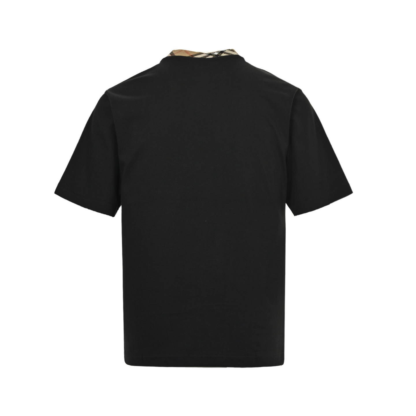 Burberry 25ss check collar patchwork short sleeves