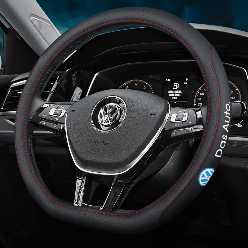 🚗Car Odorless Leather Car Steering Wheel Cover