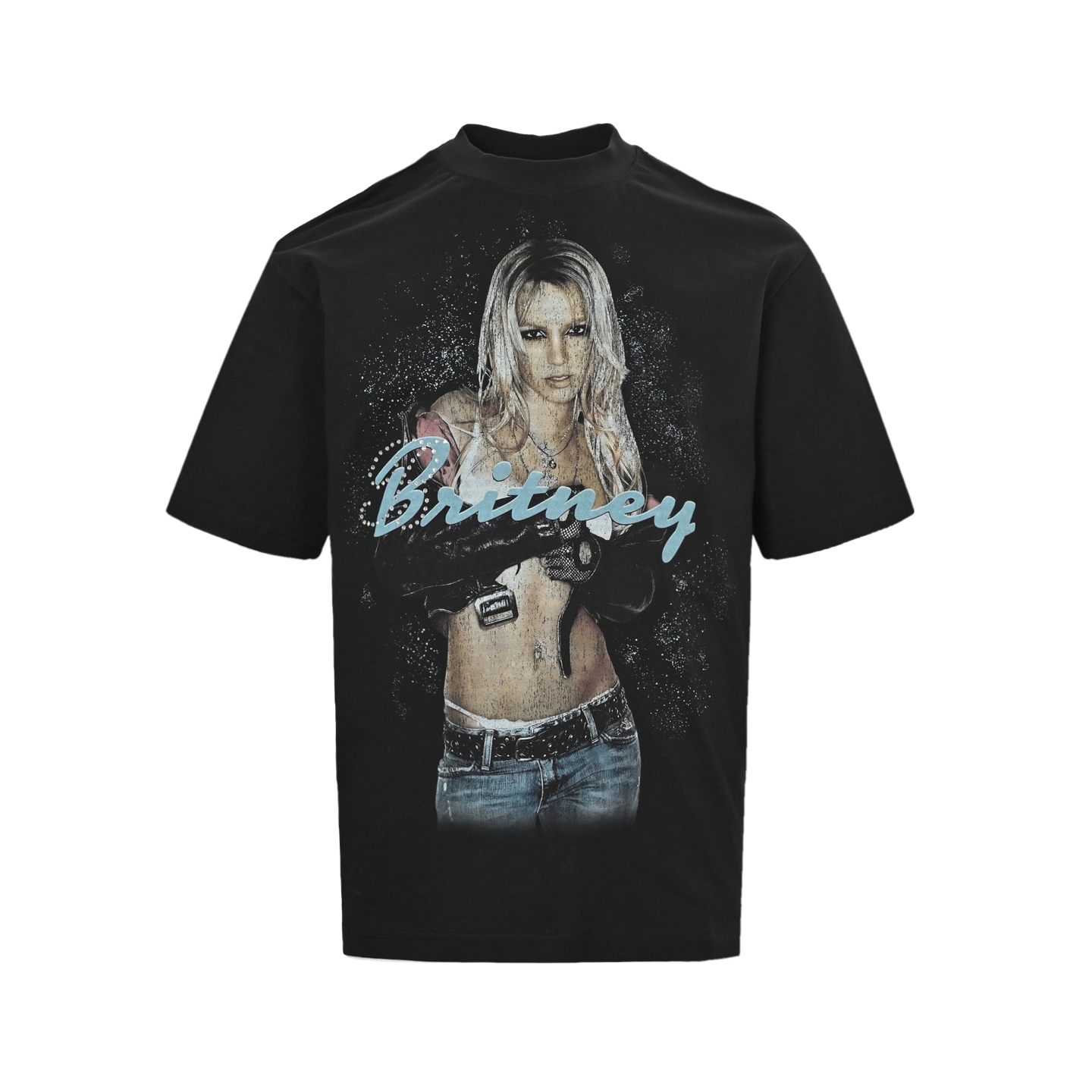 Balenciaga 25ss Britney print washed short-sleeve shirt