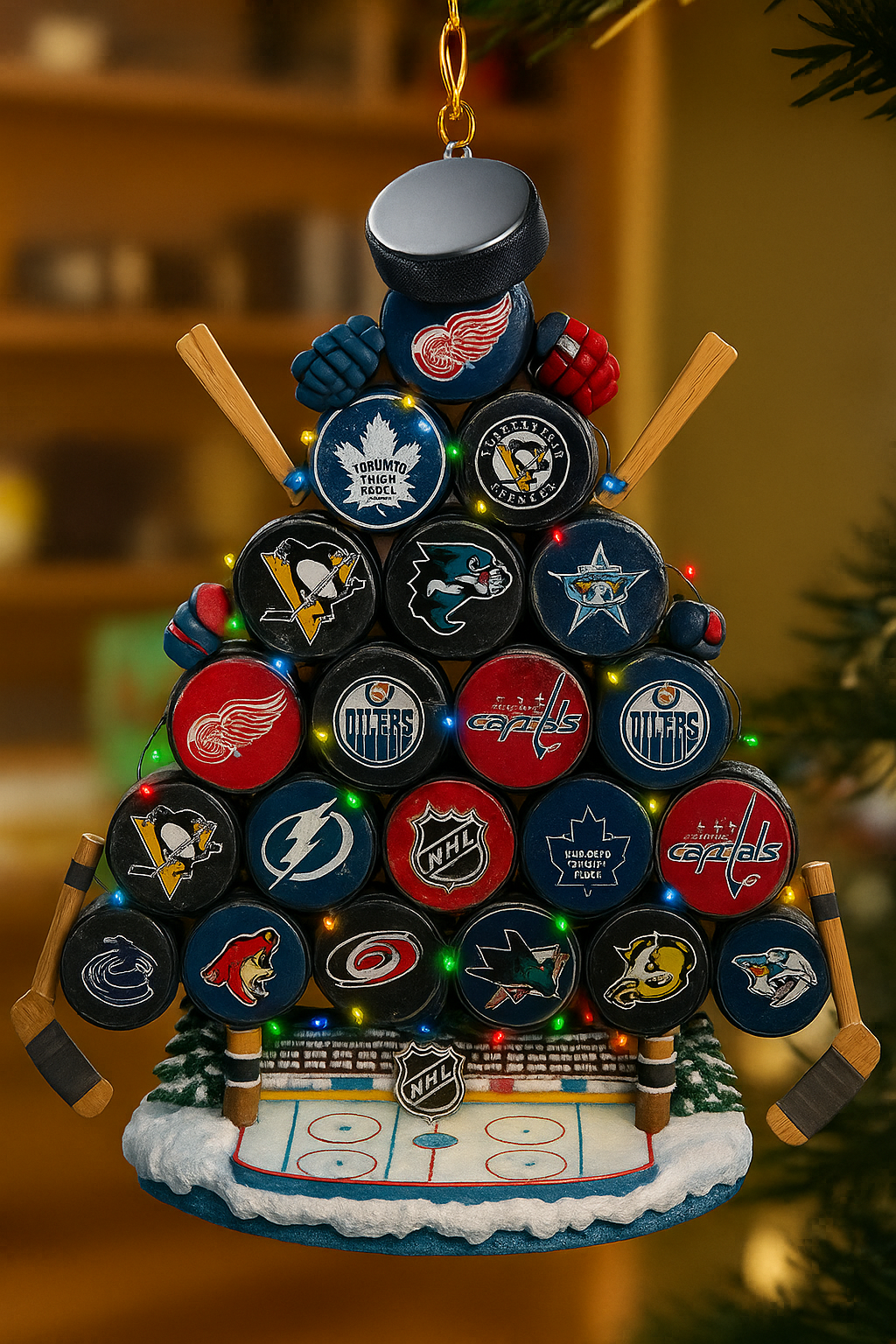 NHL Hockey Puck Christmas Tree Ornament: A Festive Celebration of Hockey