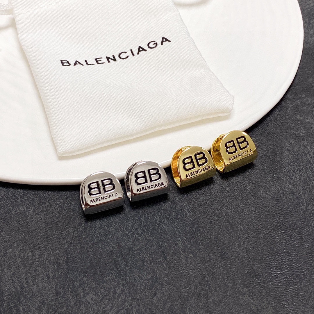 Balenciaga BB printed earrings