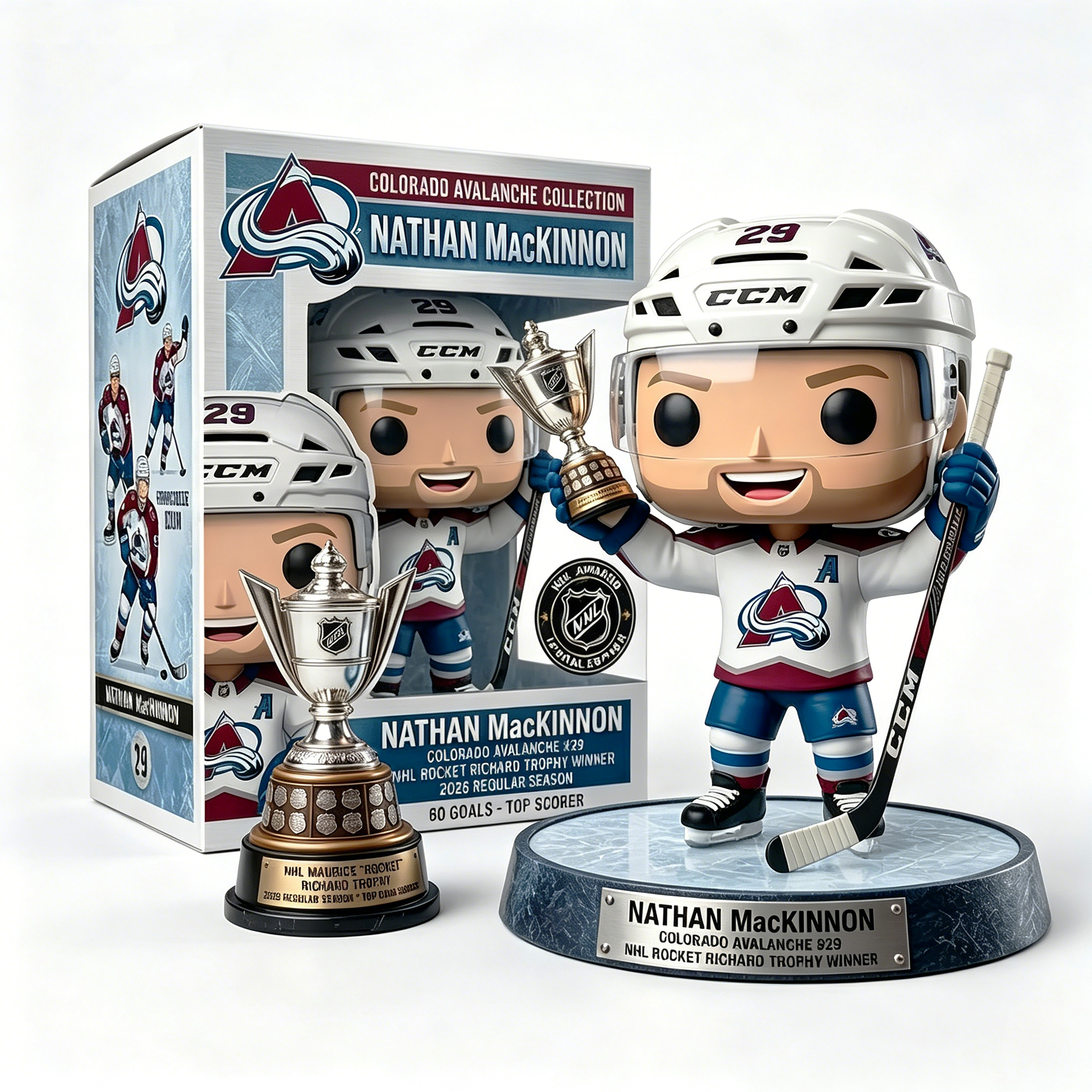 🏒 Nathan MacKinnon: Rocket Richard Trophy Pop! – Avalanche Goal King 🏆