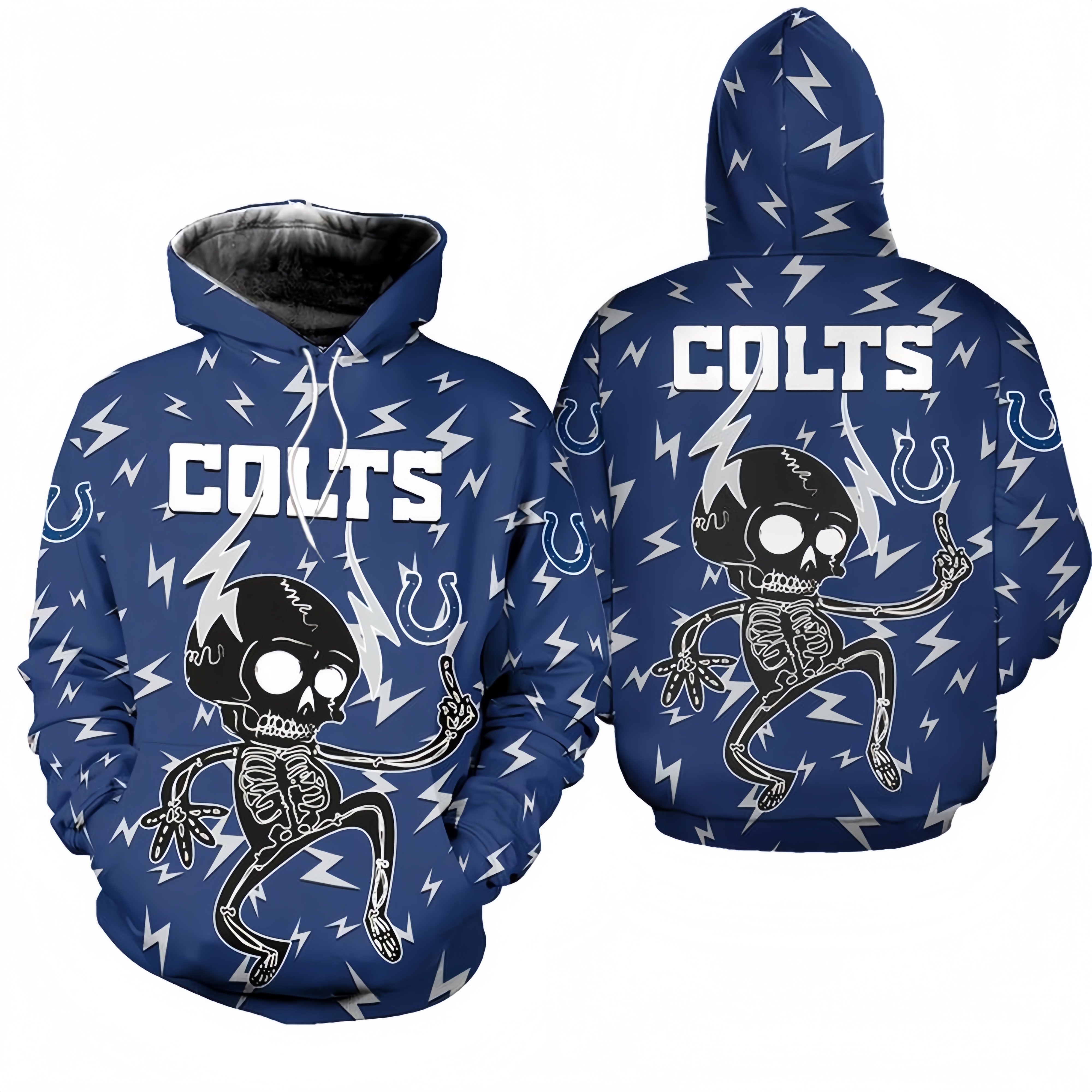 INDIANAPOLIS COLTS 3D ELECTRIC SHOCK CUTE SKELETON
