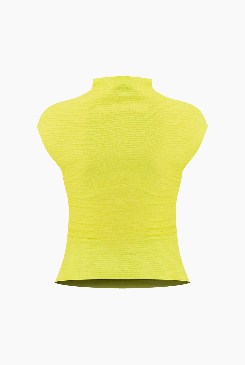 Blusa recta verde de cuello alto