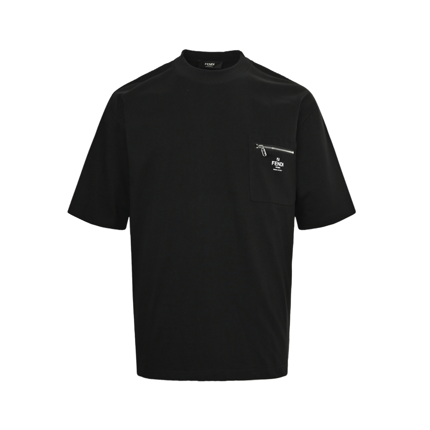 Fendi 25ss pocket zipper lettering logo short sleeve