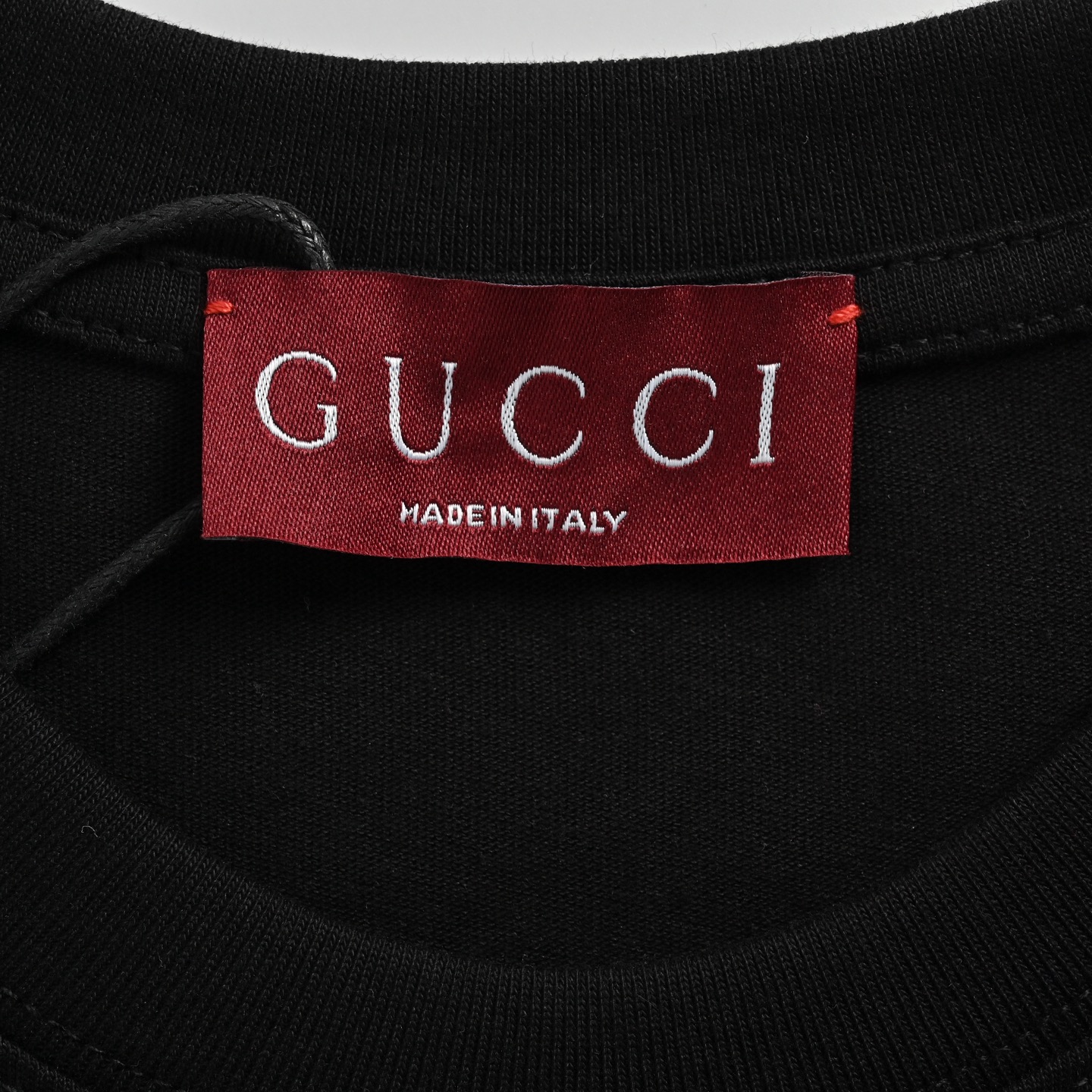 Gucci pink letter logo embroidered short sleeves