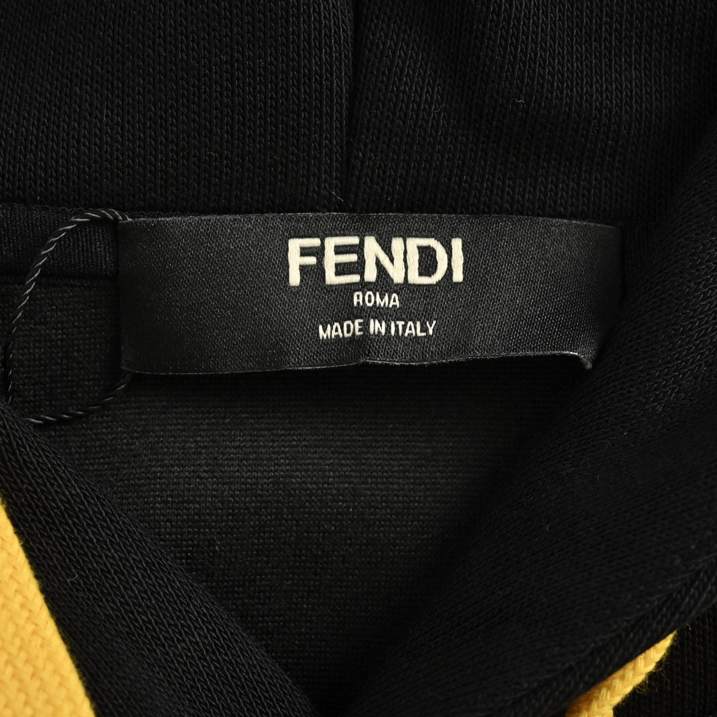Fendi 25Fw FF letter print towel eye patch hooded sweatshirt