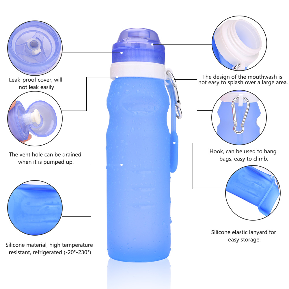 [BUY 2 GET FREE SHIPPING] Portable Collapsible Silicone Water Bottle