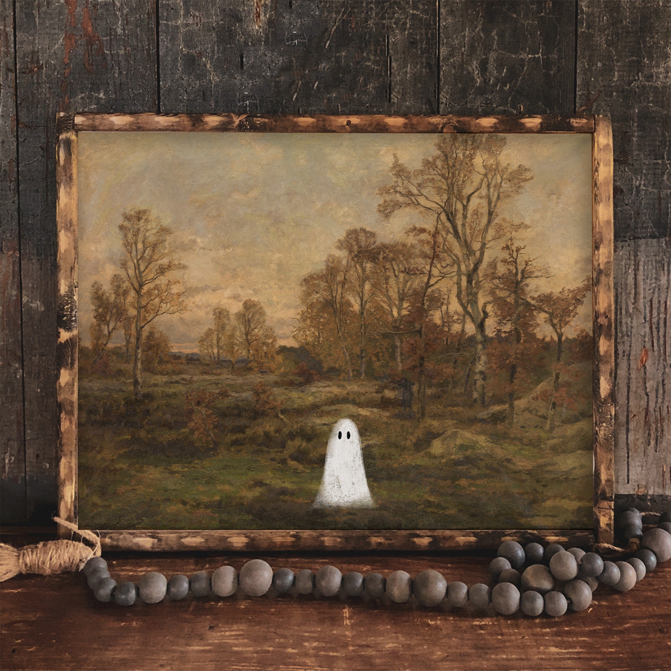 👻Cutest Ghost Painting With Frame