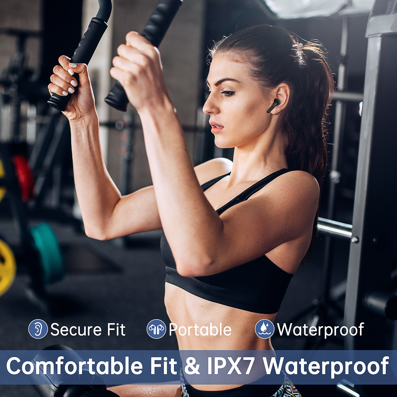 Wireless Earbuds, Bluetooth 5.1 Headphone 30Hrs Playtime with USB-C Fast Charging Case, IPX7 Waterproof Earphones, TWS in Ear Stereo Headset Built