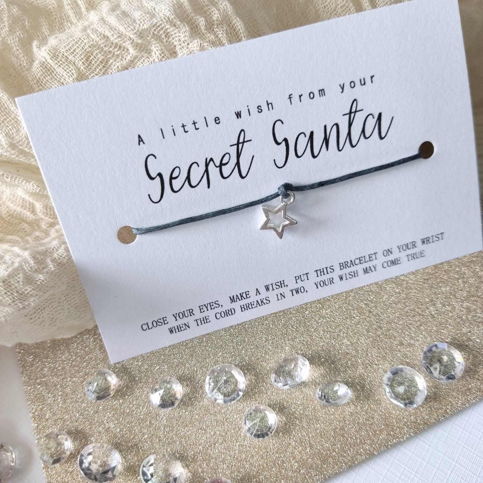 Christmas Make A Wish Bracelet | Christmas Stocking filler gift