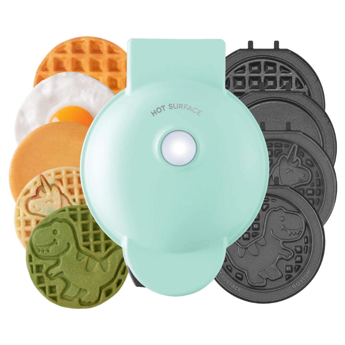 🎄Christmas Hot Sale🎄Removable Holiday Plates: Waffle Iron & Griddle – Nonstick Surface