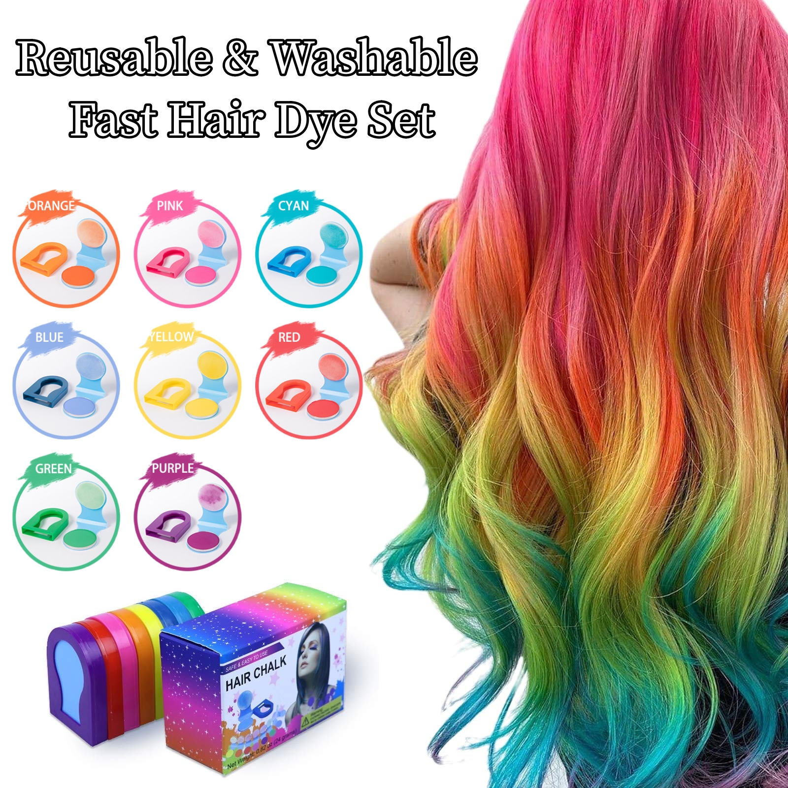 👍2024 New Arrival- 50% OFF💥Reusable & Washable Fast Hair Dye Set