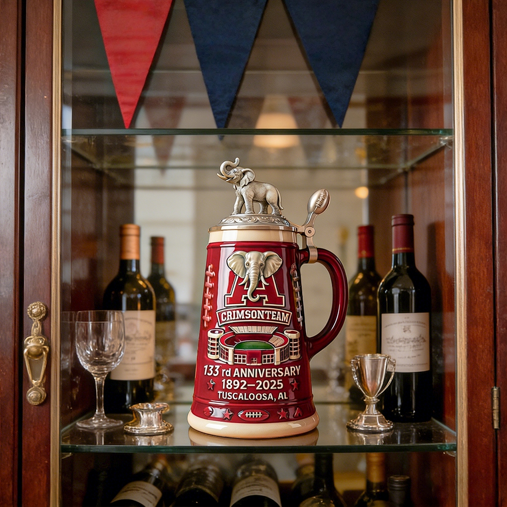 Alabama Crimson Team 133rd Anniversary Collectible Beer Stein