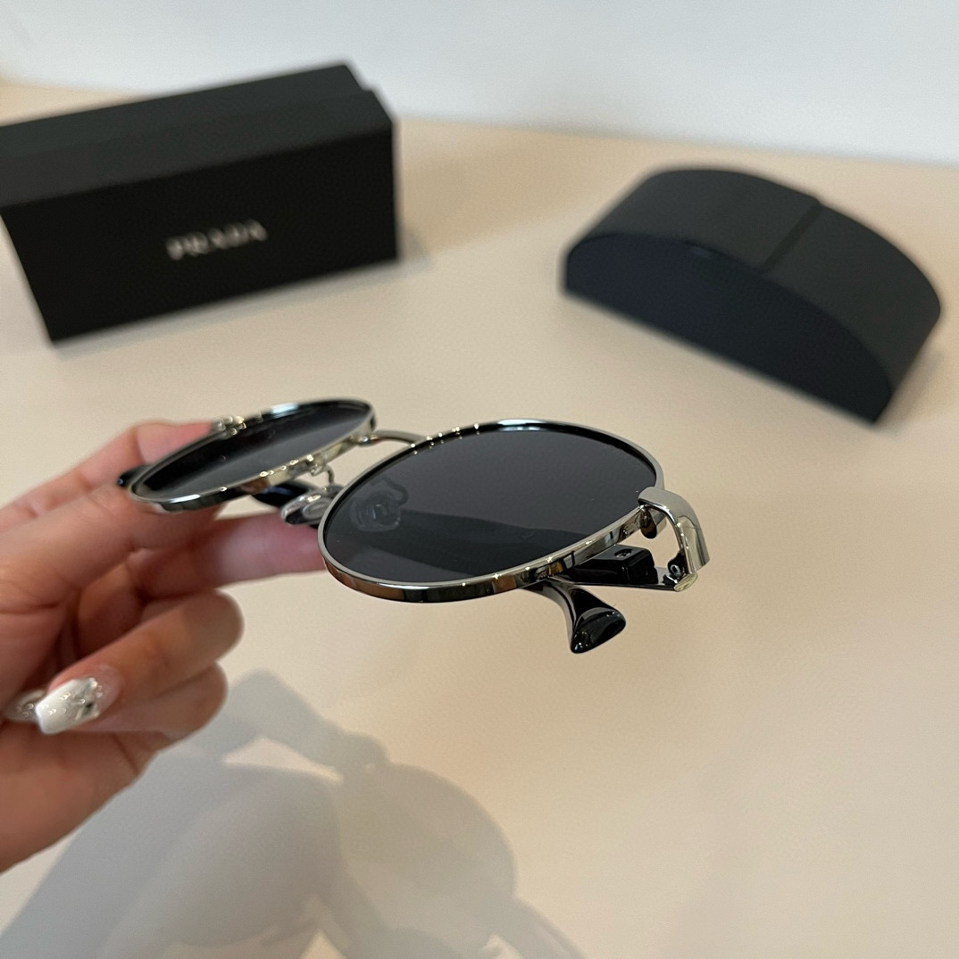 Prada round frame sunglasses