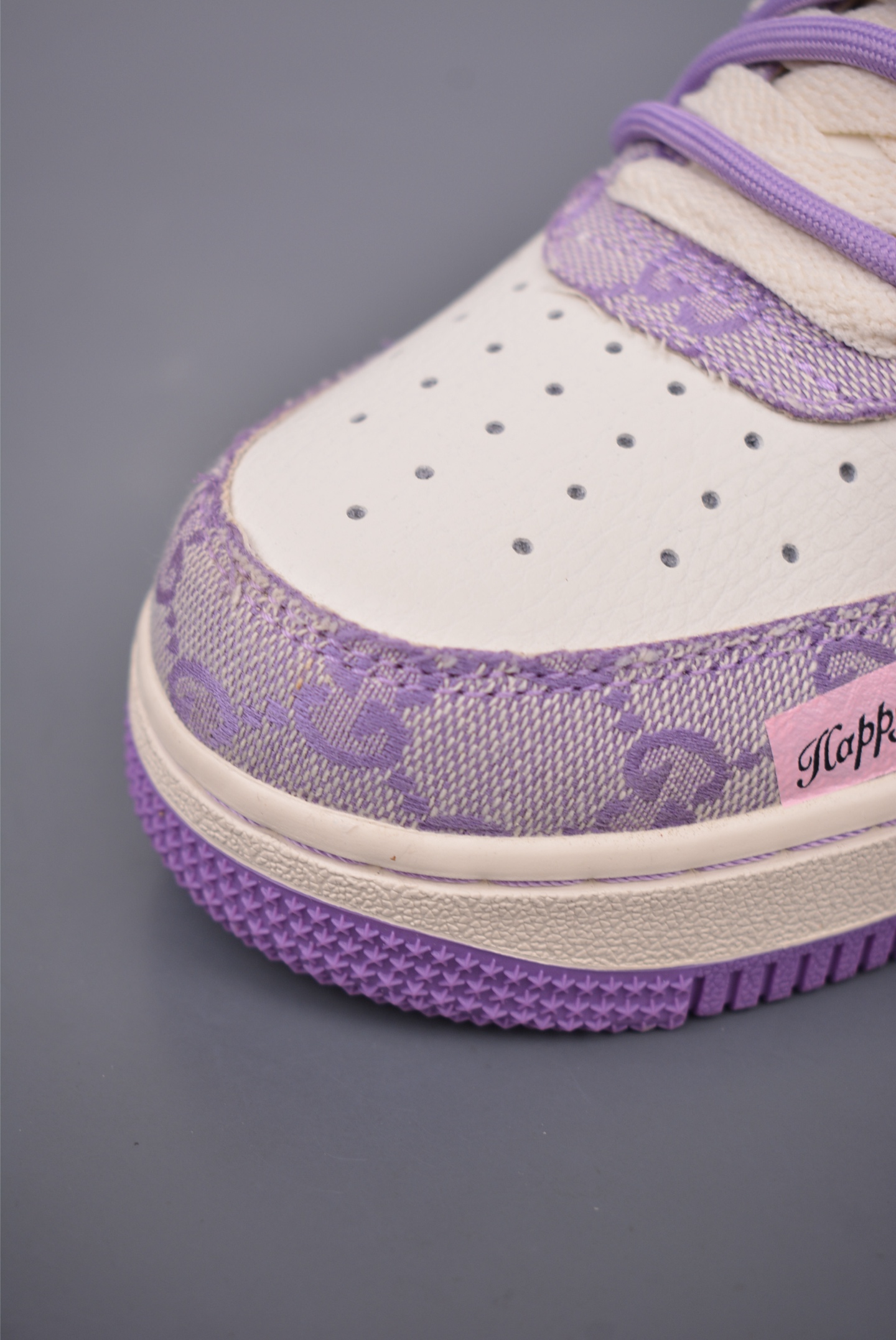 Gucci x Nike Air Force 1 Low Esquisite Gucci purple and pink GG graffiti tie BD7700-220