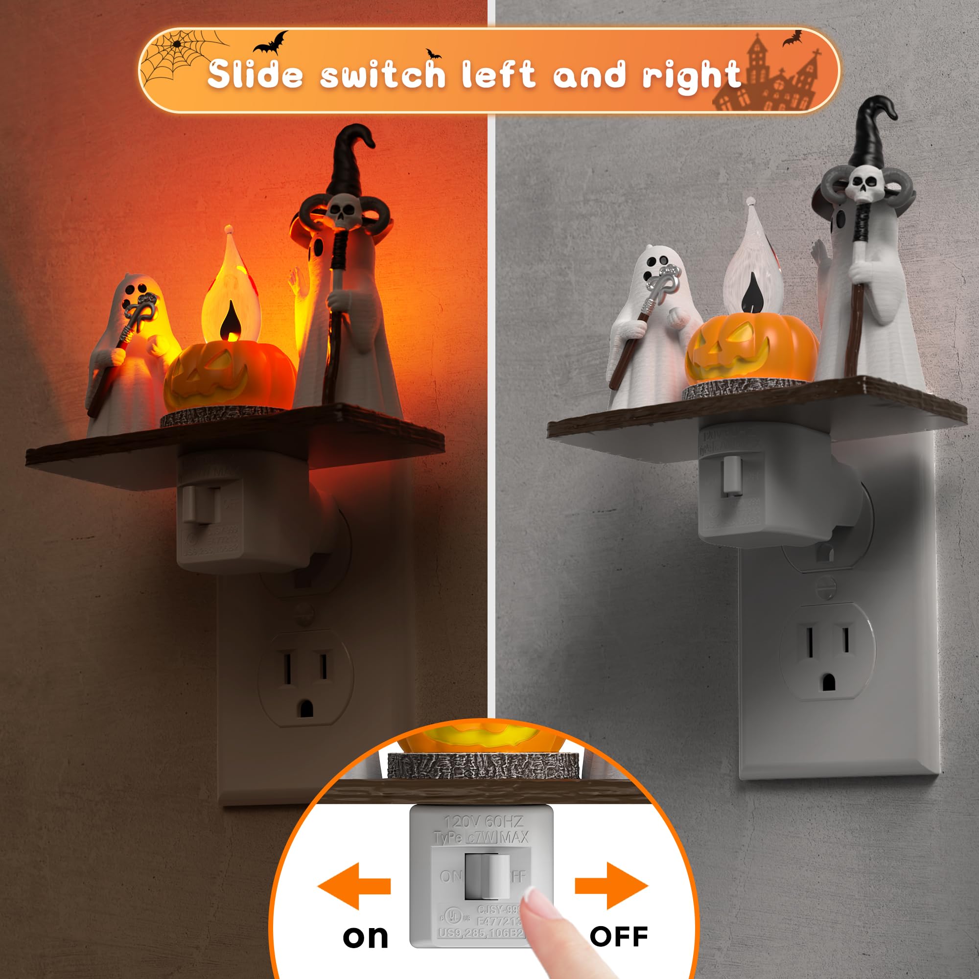 💥ON SALE💥Spooky LED Ghost Night Light  with Flickering Campfire 👻🔥
