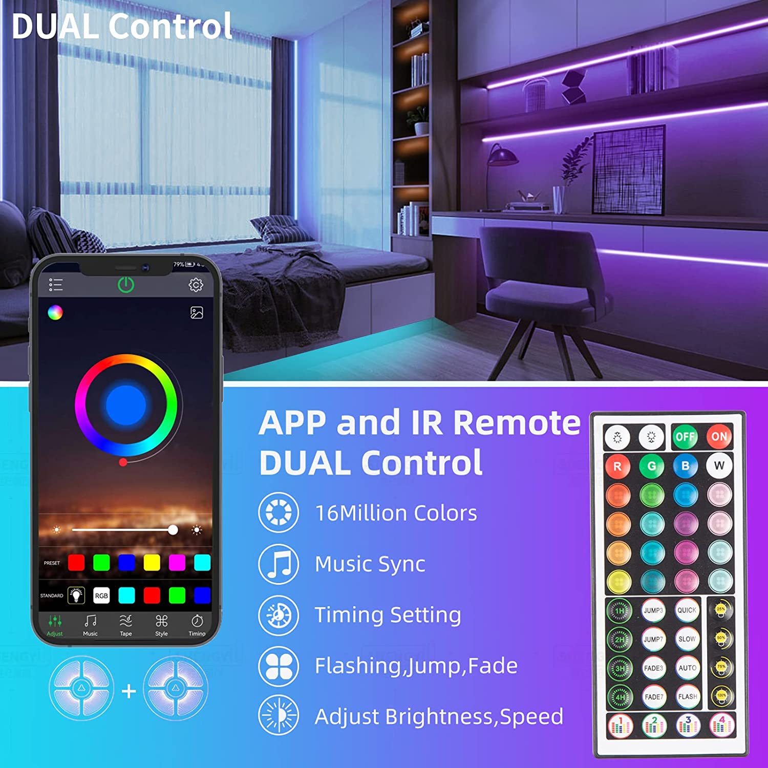 Bluetooth Intelligent Remote Control LED Light Strip