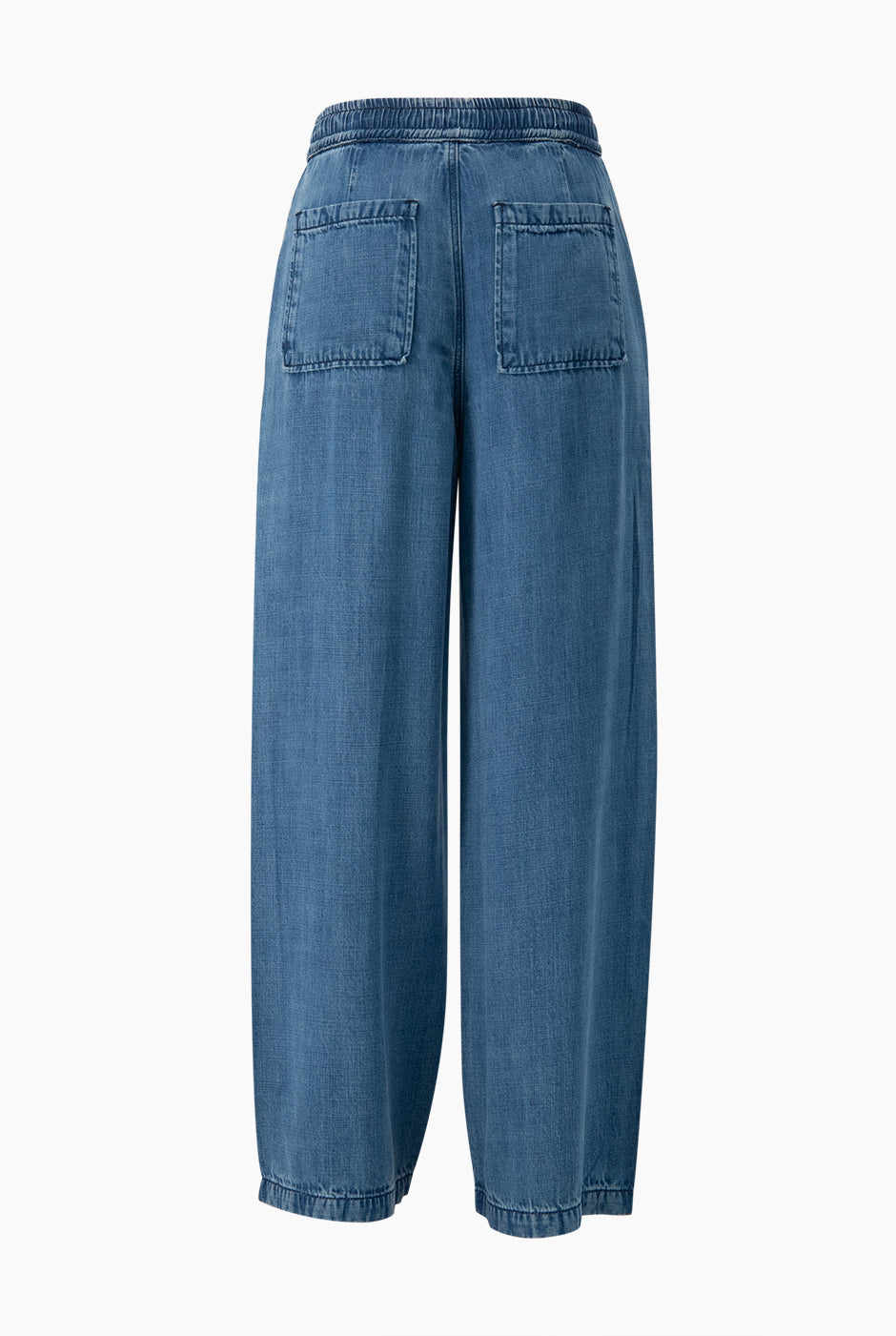 Jeans amplio con jareta