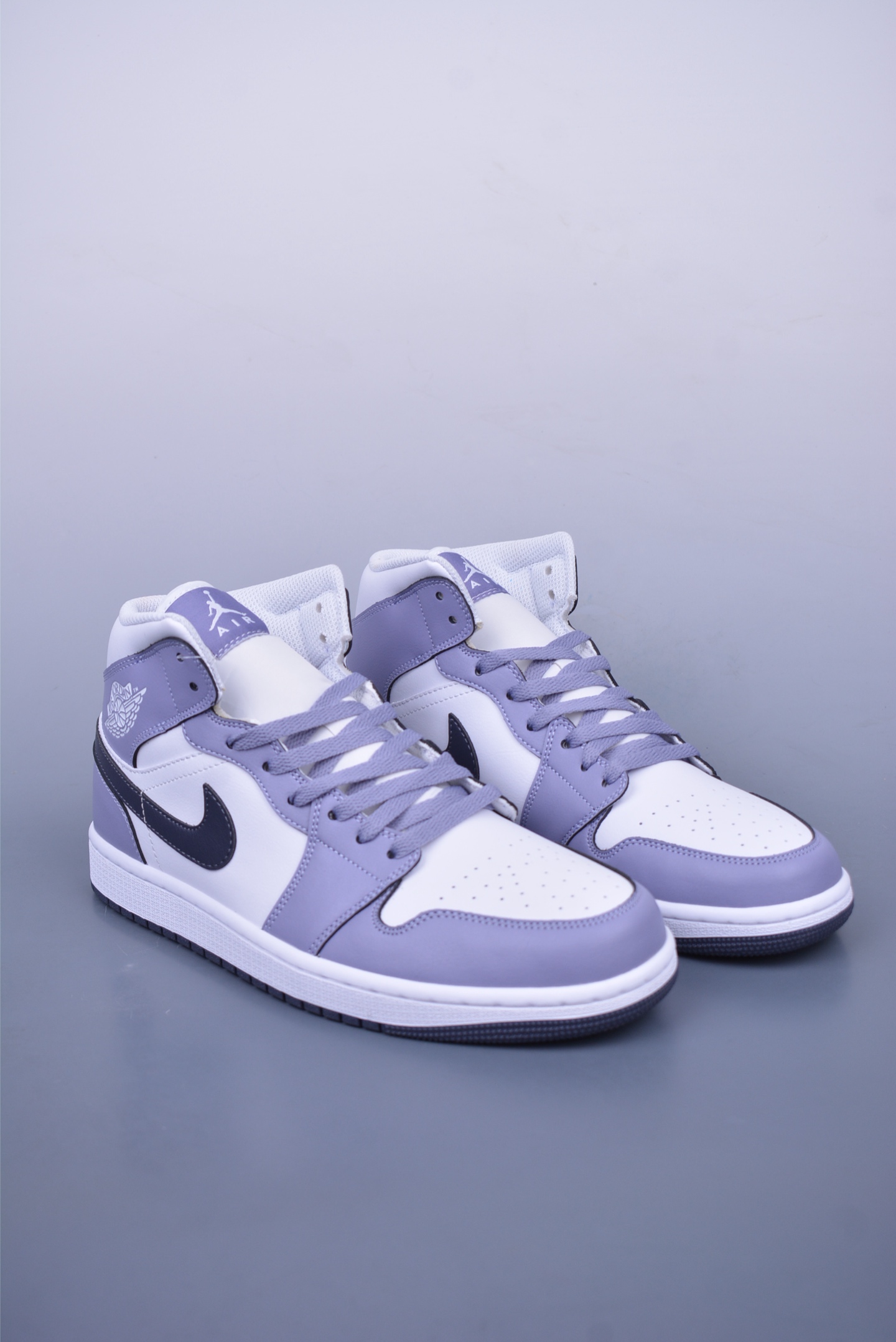 Nike Air Jordan 1 Mid AJ1 Basketball Shoes White Purple DQ8426-145