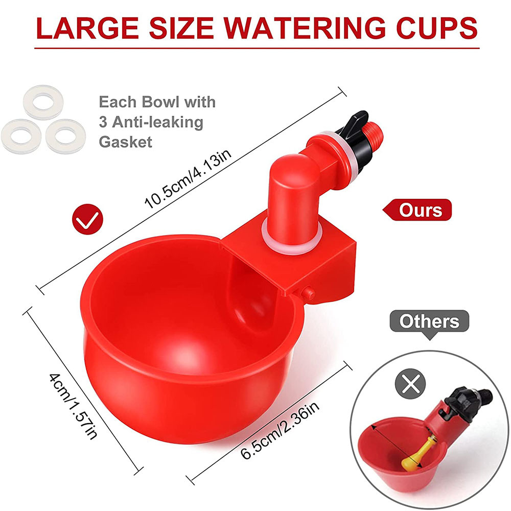 (🔥Last Day Promotion-SAVE 65% OFF)🔥Automatic Chicken Water Cup Waterer Kit -BUY 10 GET 10 FREE & FREE SHIPPING