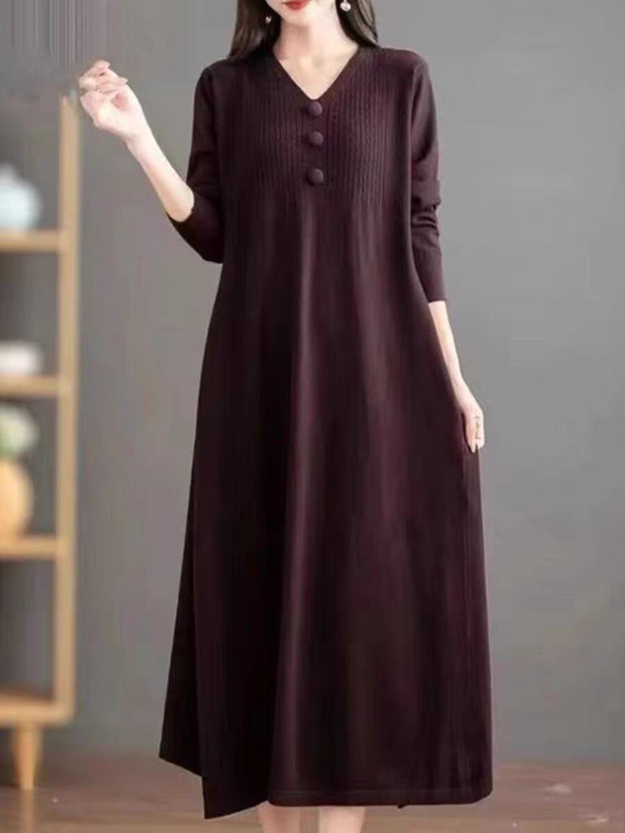 Autumn and Winter New Knitted Wool Dress for Women