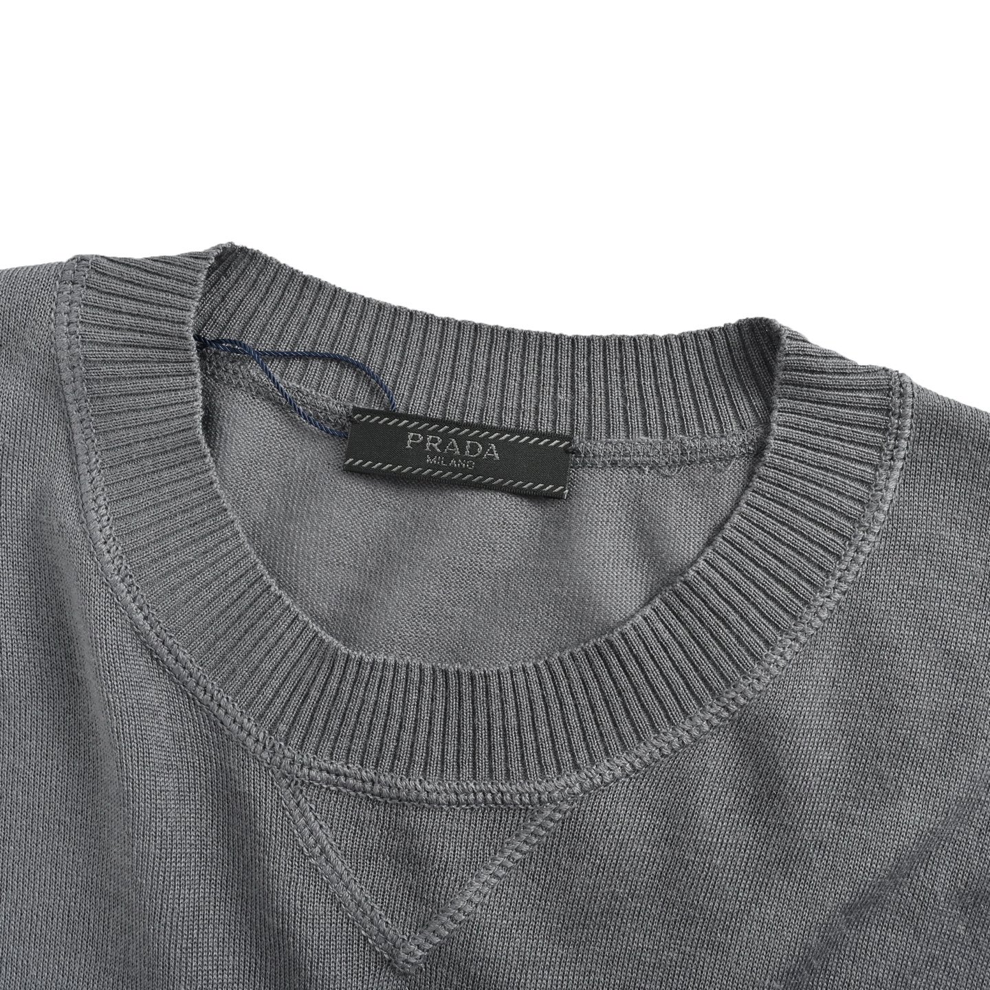 Prada 25ss classic logo jacquard knit short sleeve