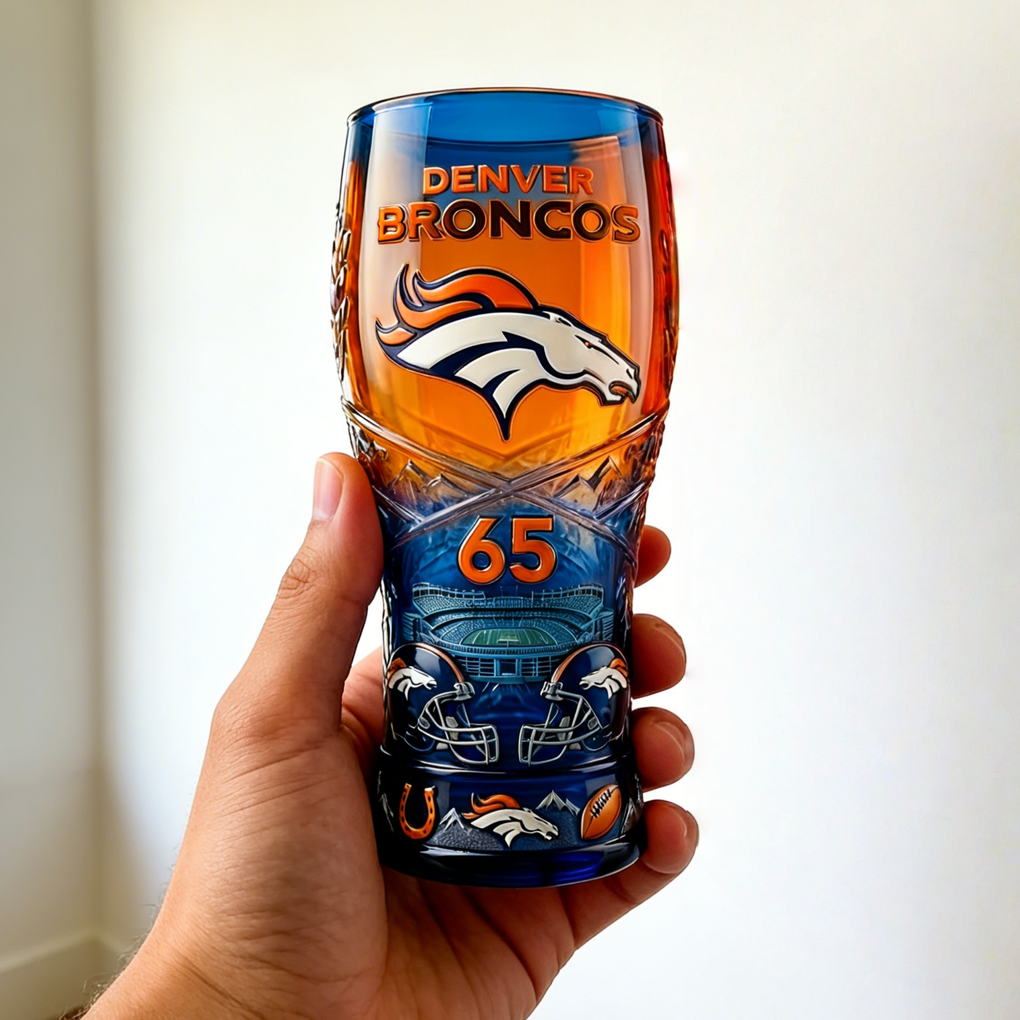 🏈Denver Broncos 65th Anniversary Commemorative Glass