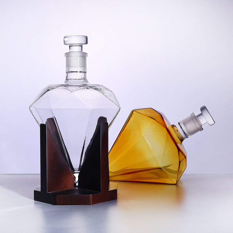 Diamond-shaped whiskey bottle