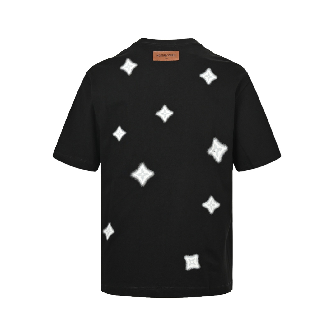 Louis Vuitton 23ss four-leaf clover ink print short sleeve