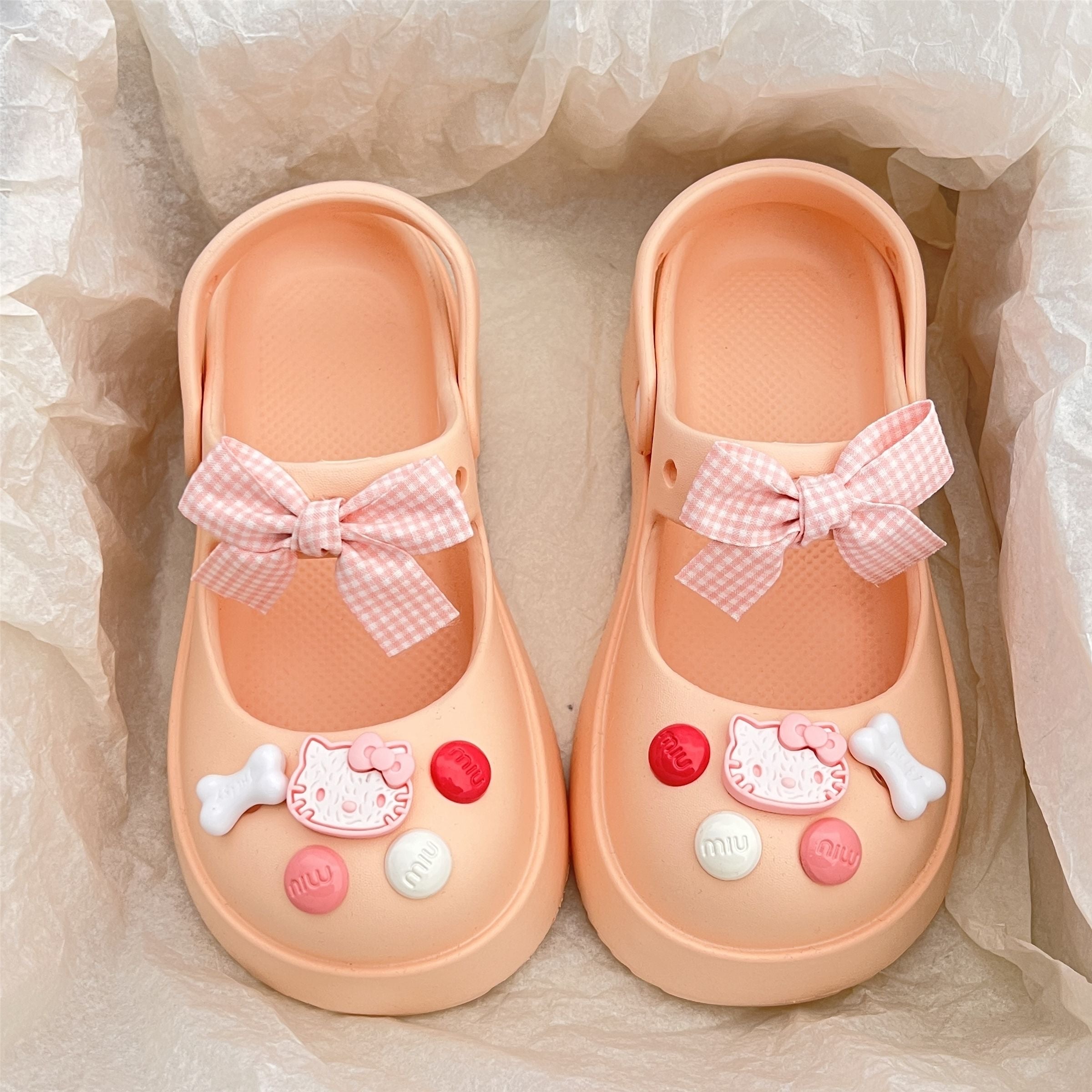 Hello Kitty Bowtie Slip on Water Shoes Casual Summer for Girls