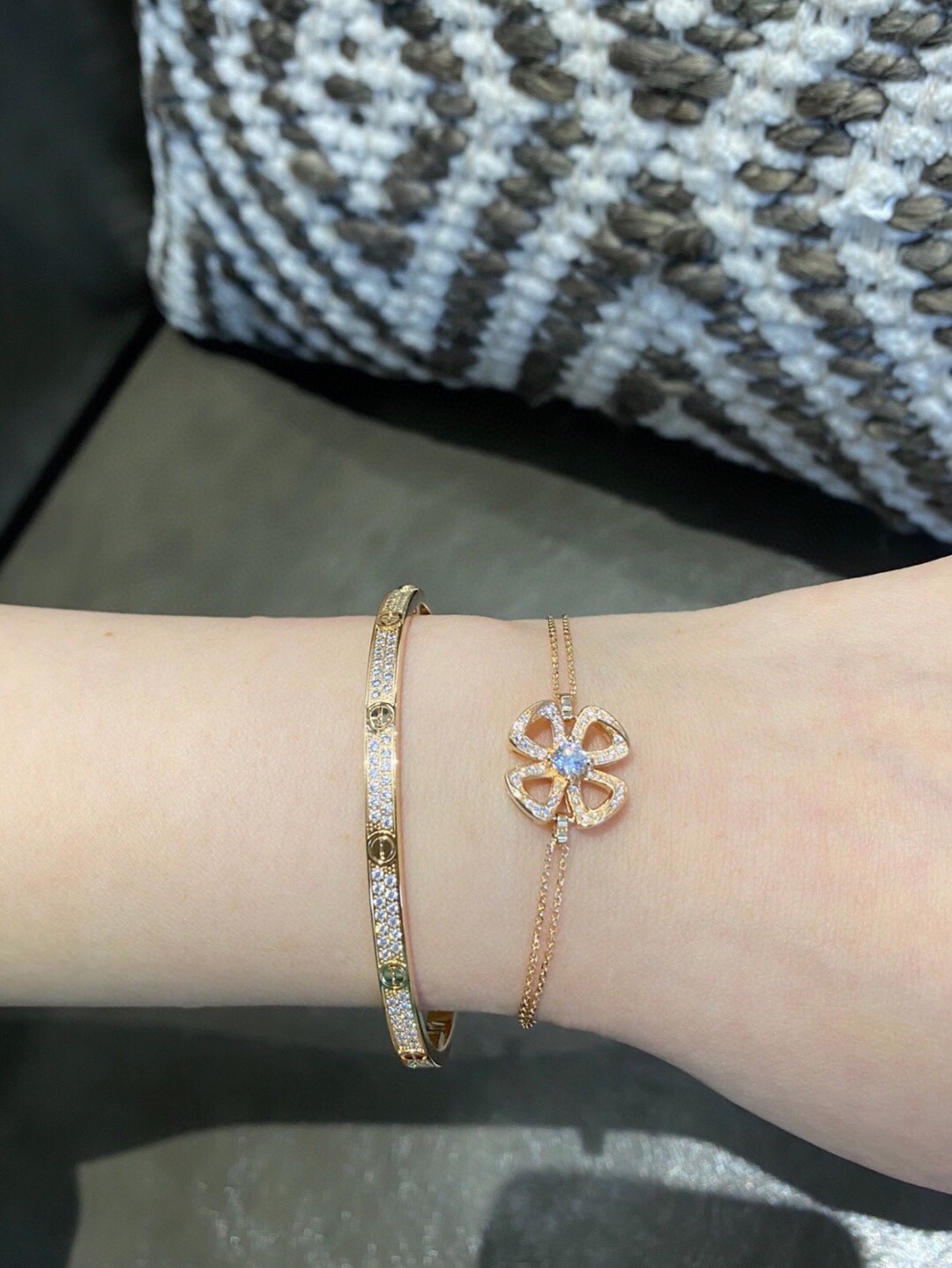 Bulgari diamond petal bracelet