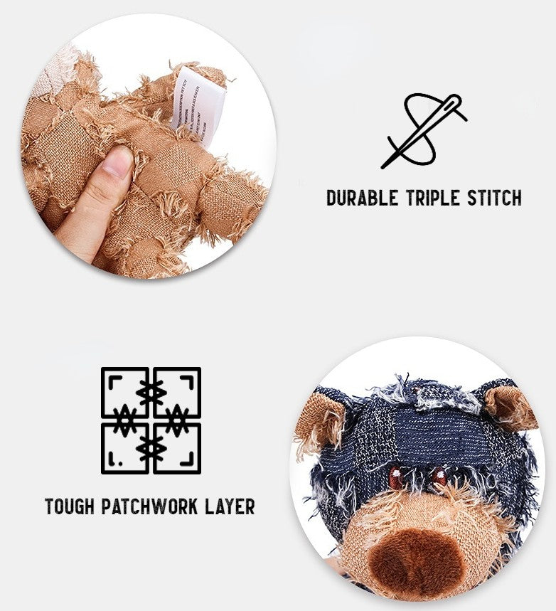 (🔥Last Day Promotion-SAVE 50% OFF)🐶2023 New Indestructible Squeaky Plush Bear Toy for Heavy Chewers-🔥BUY 2 GET 10% OFF & FREE SHIPPING